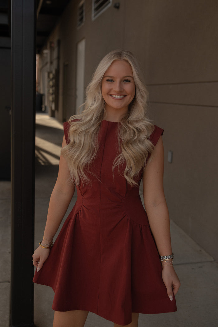 Stella Dress (burgundy)