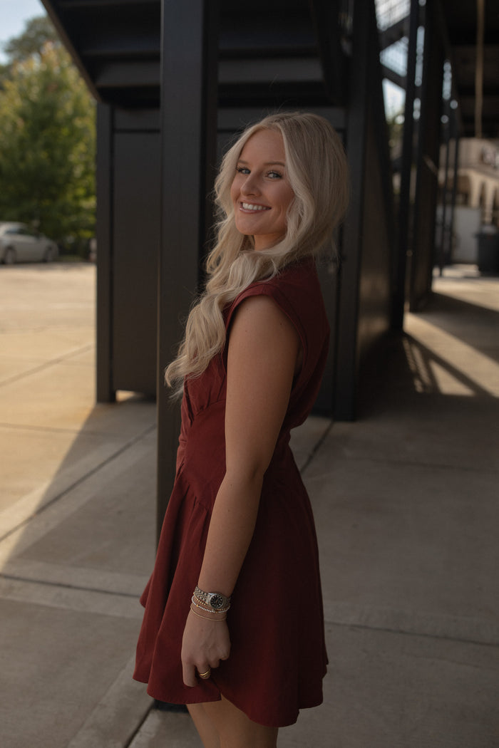 Stella Dress (burgundy)