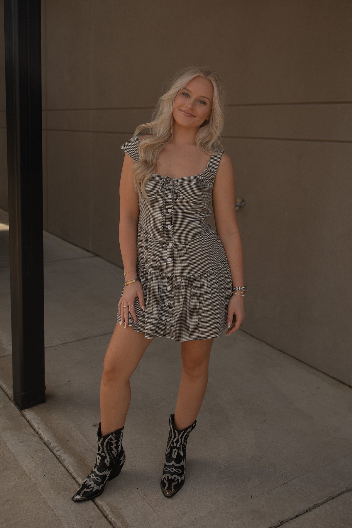 Gingham Mini Dress