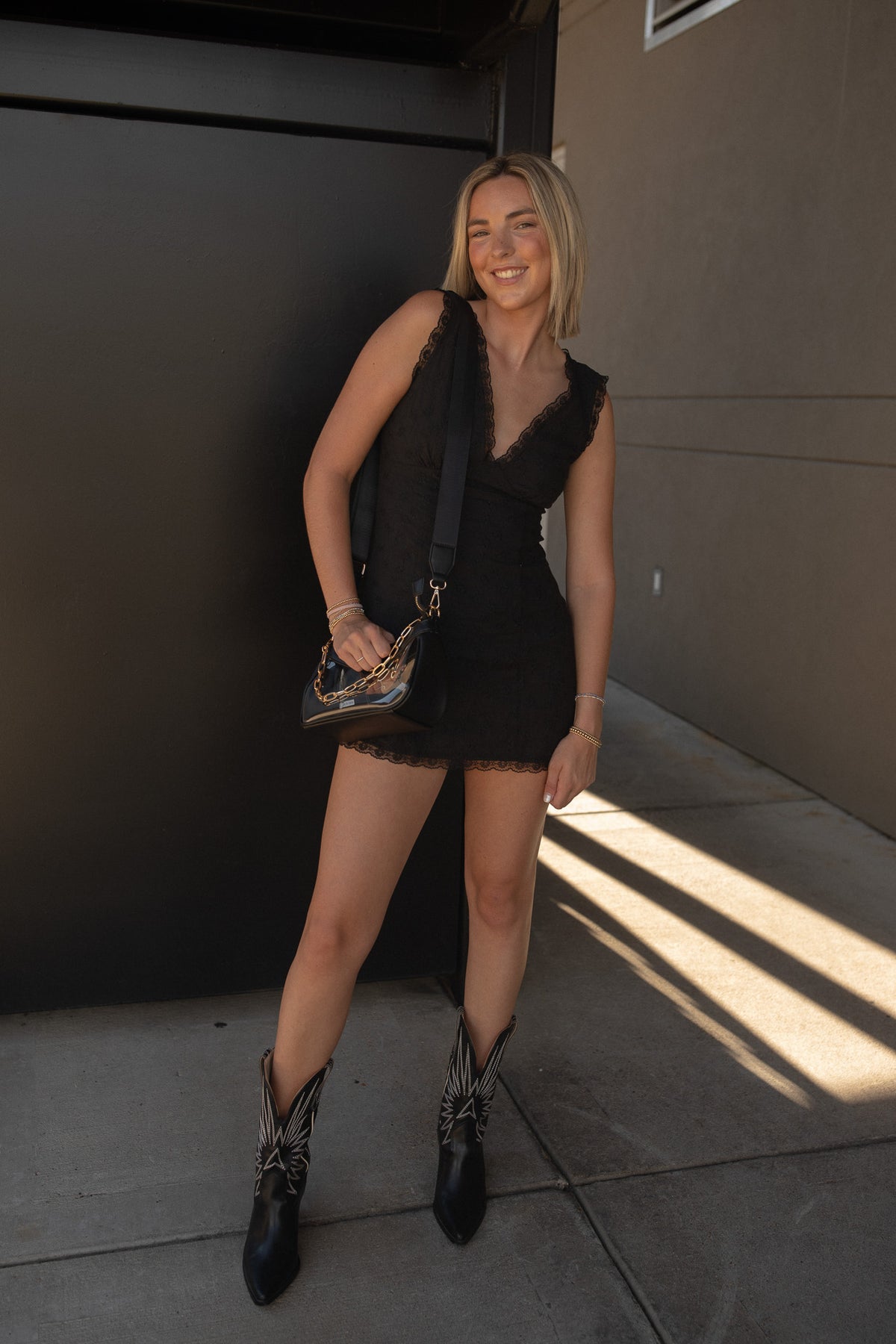 Cassidy Clear Crossbody BLACK