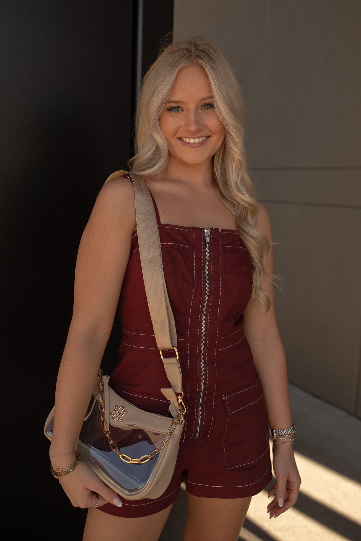 Cassidy Clear Crossbody NUDE