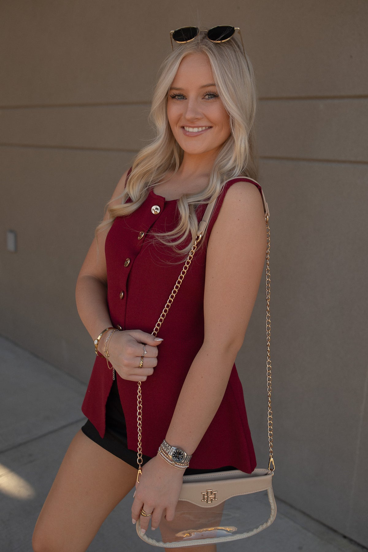 Madi Clear Crossbody NUDE