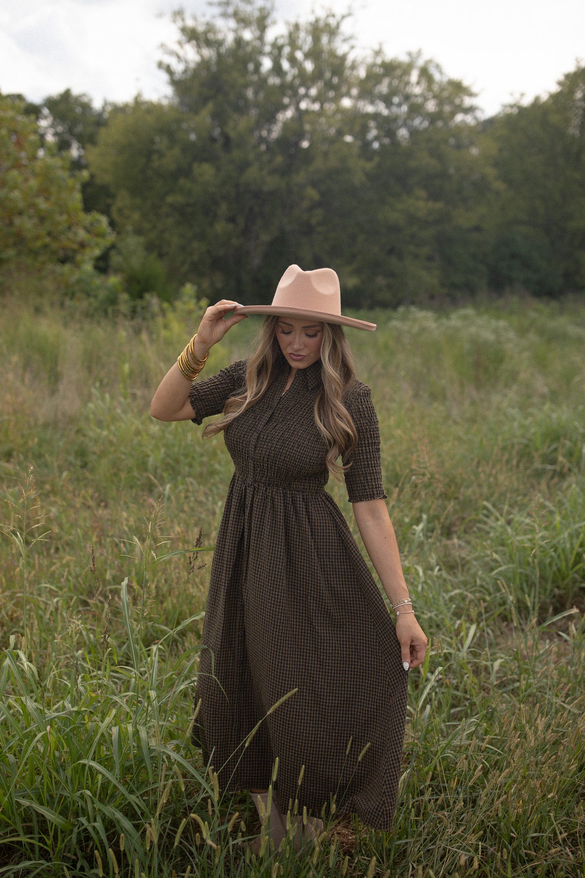 Gingham Maxi Dress