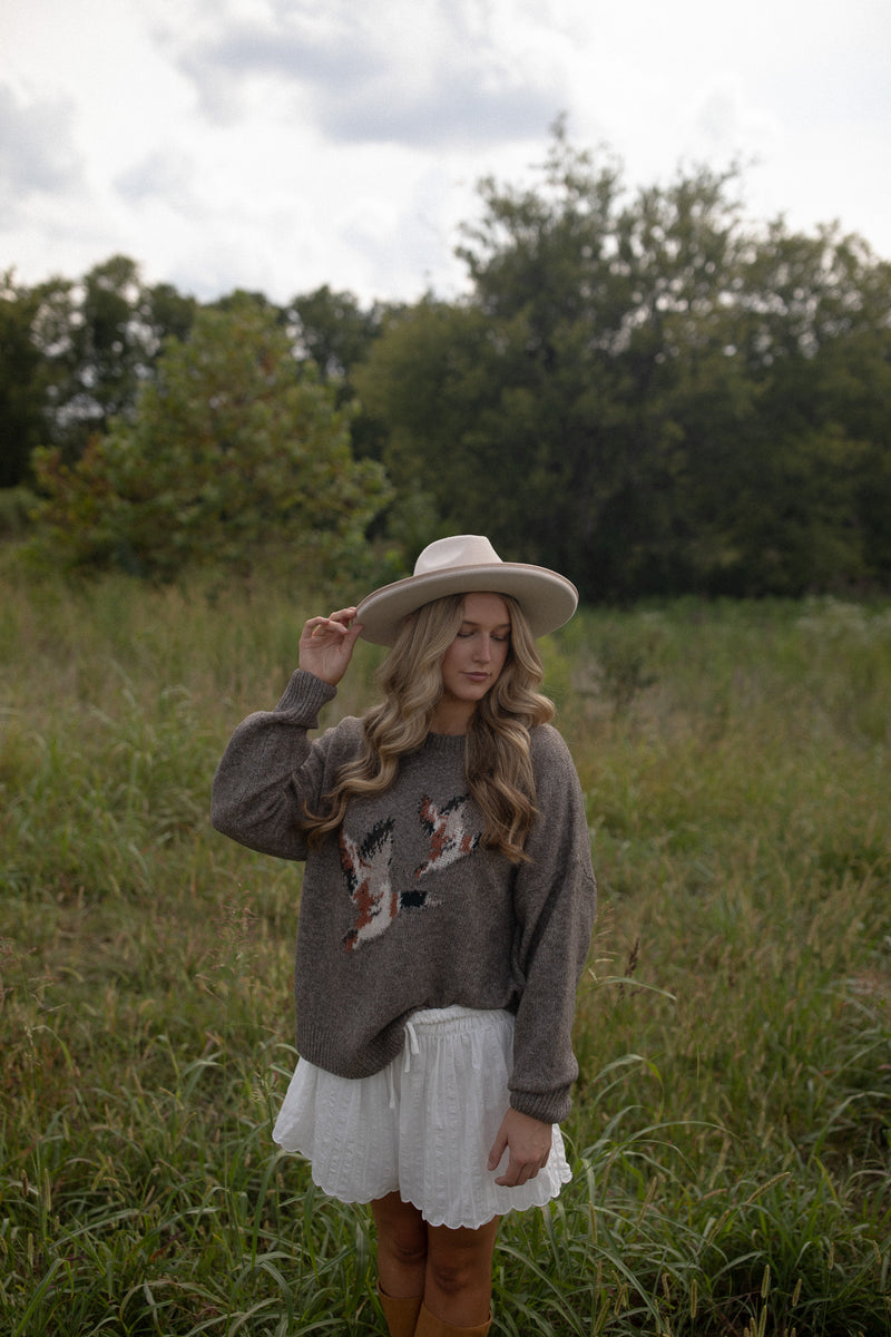 Vintage Mocha Duck Sweater