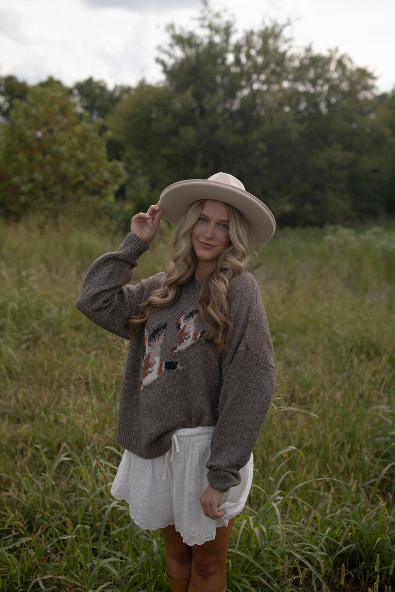Vintage Mocha Duck Sweater
