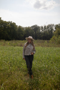 Black Floral Peter Pan Collar Jacket