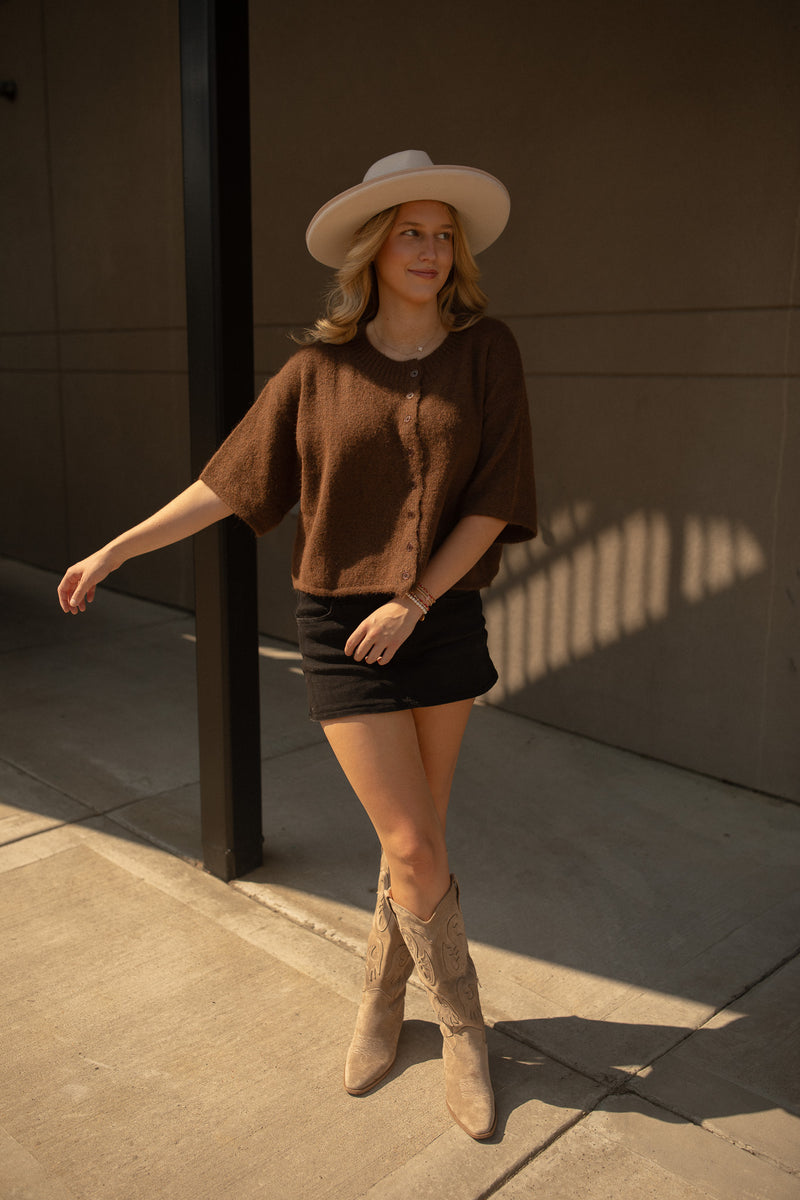 Louise Sweater Cardigan (mocha)