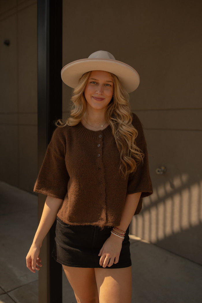 Louise Sweater Cardigan (mocha)