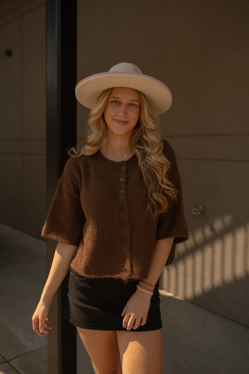 Louise Sweater Cardigan (mocha)