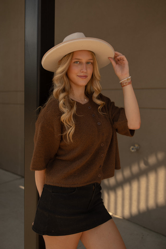 Louise Sweater Cardigan (mocha)