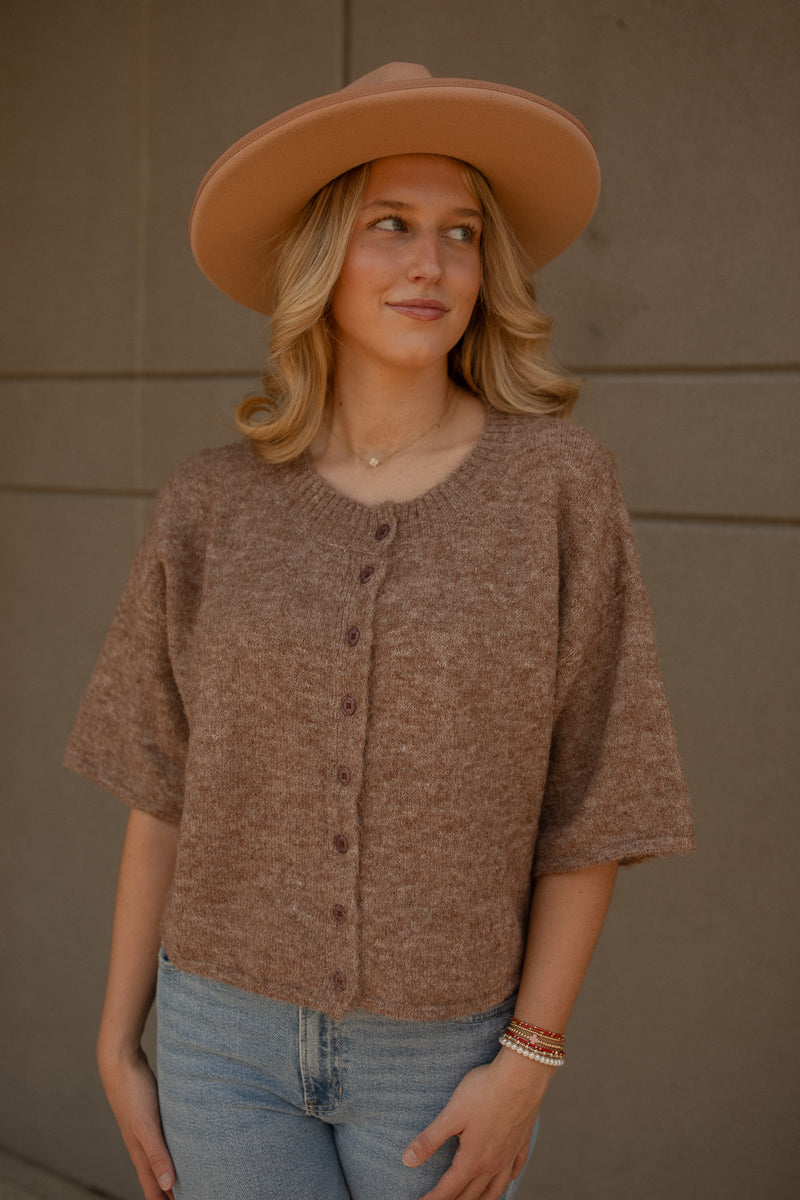 Louise Sweater Cardigan (mocha)