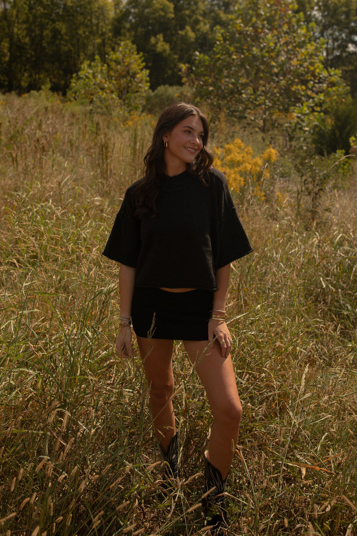 Eleanor Sweater Top ( black)