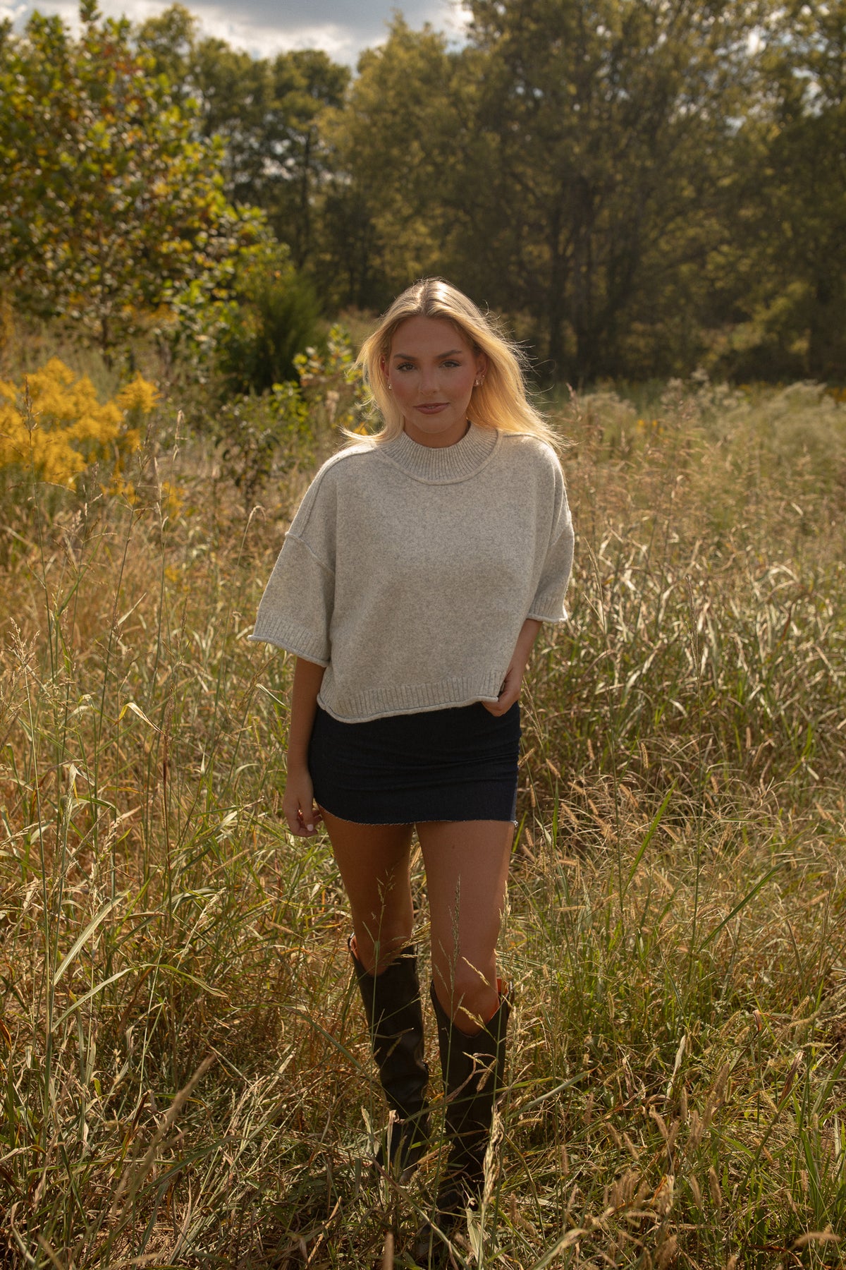 Eleanor Sweater Top (grey)