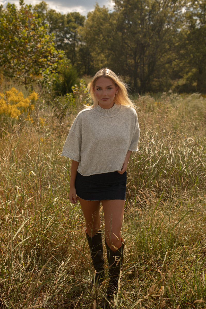 Eleanor Sweater Top (grey)