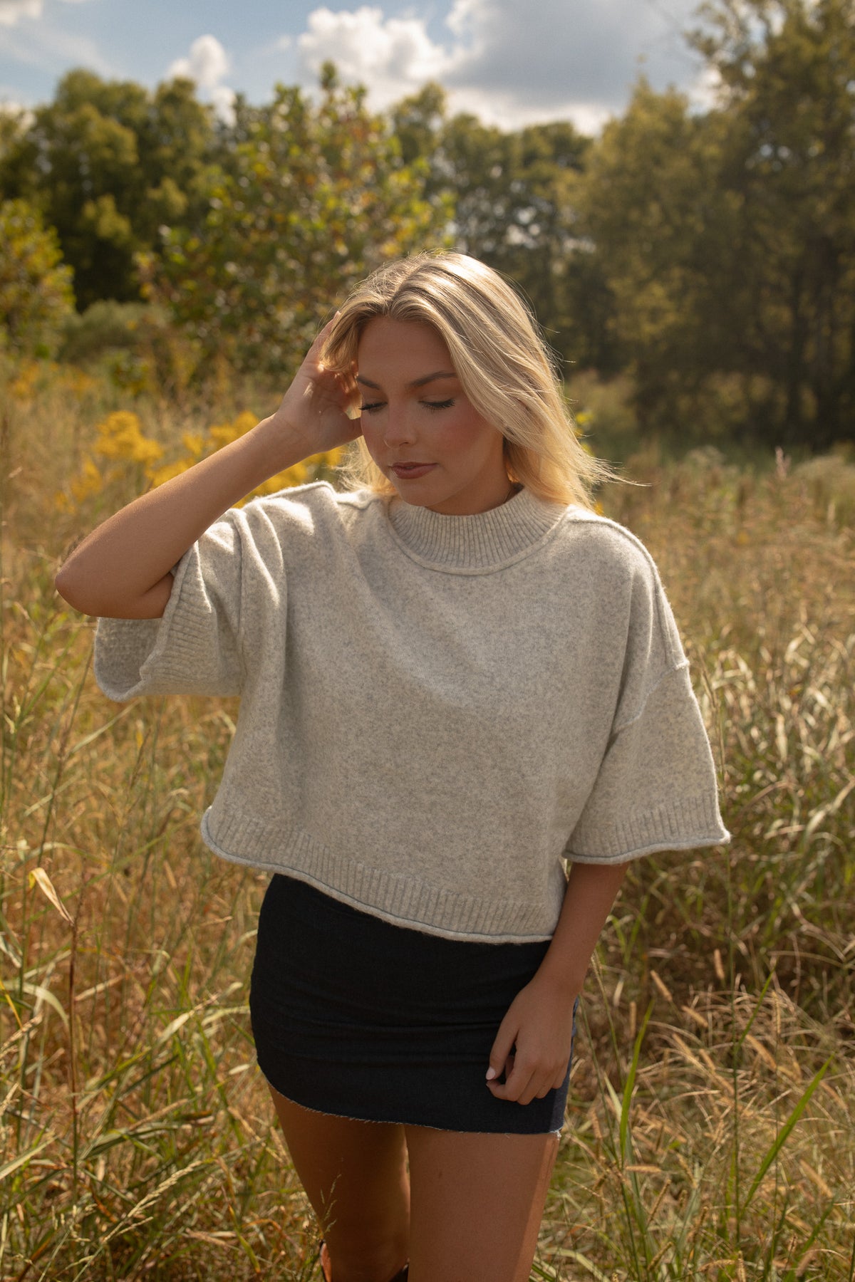 Eleanor Sweater Top (grey)