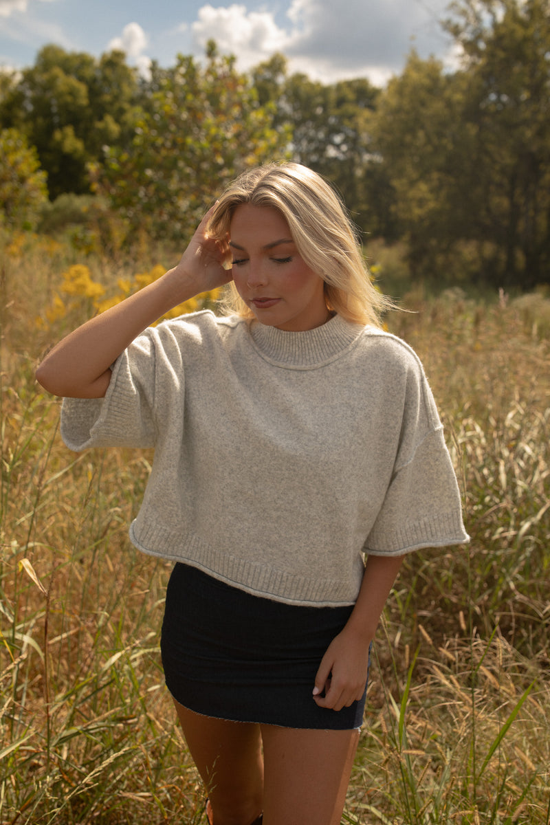 Eleanor Sweater Top (grey)