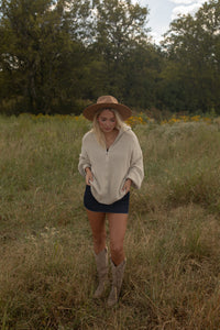 Late Sundays Zipper Cardigan (taupe)