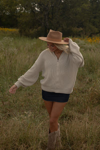 Late Sundays Zipper Cardigan (taupe)