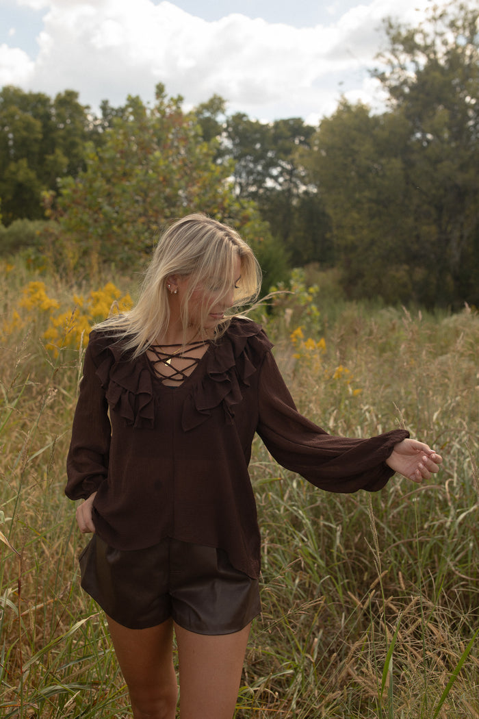 Marietta Blouse (chocolate)