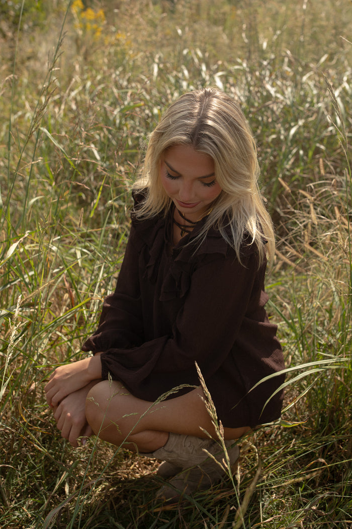 Marietta Blouse (chocolate)