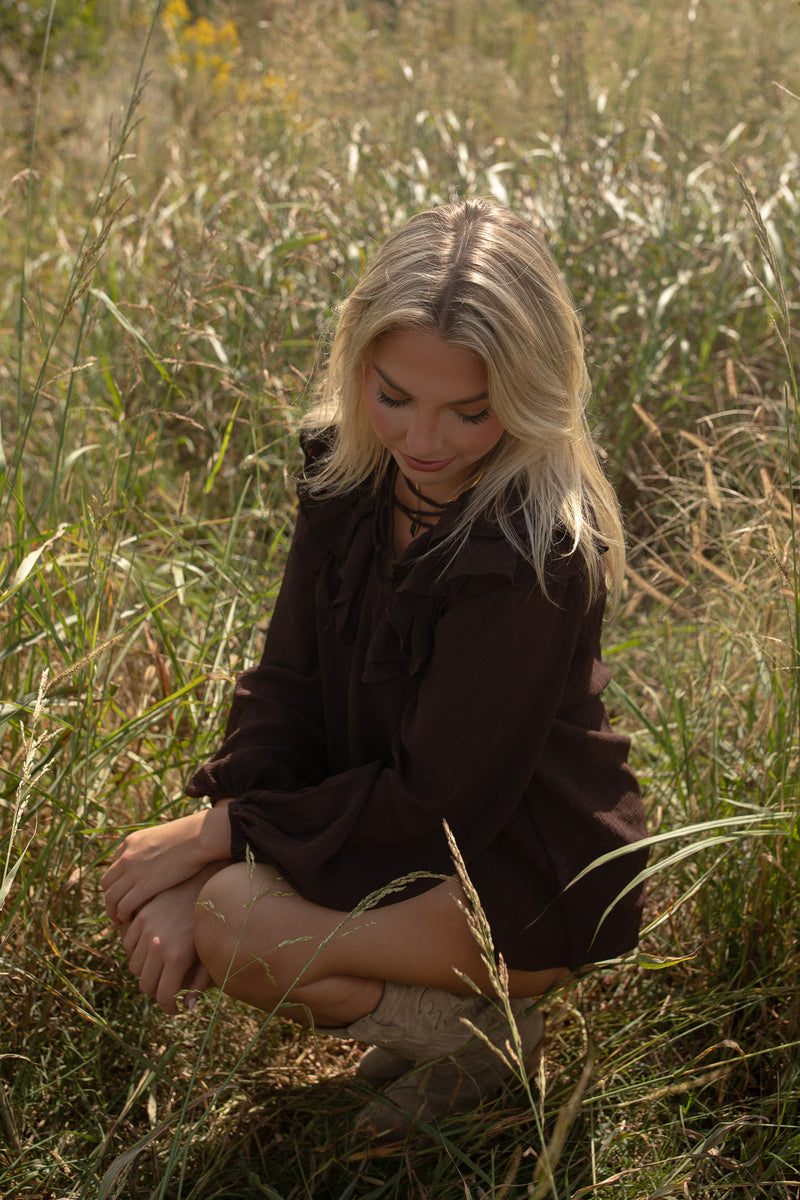 Marietta Blouse (chocolate)