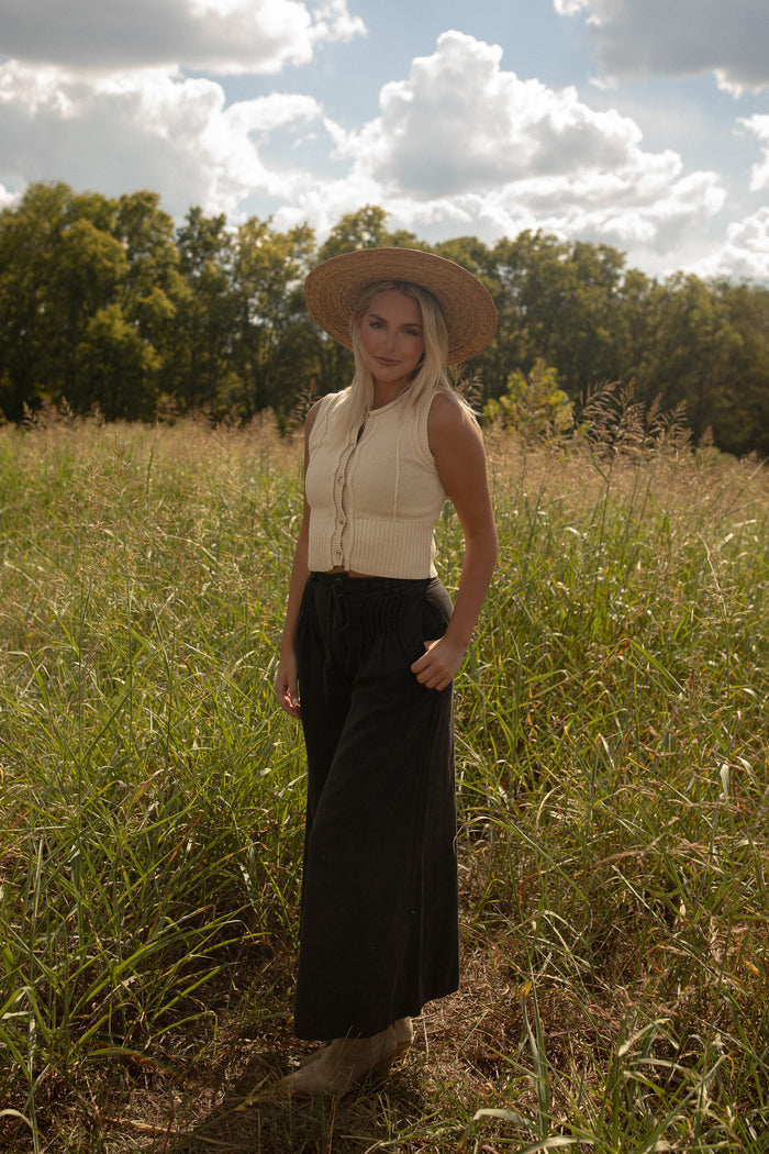 The Pintuck Pants (black)