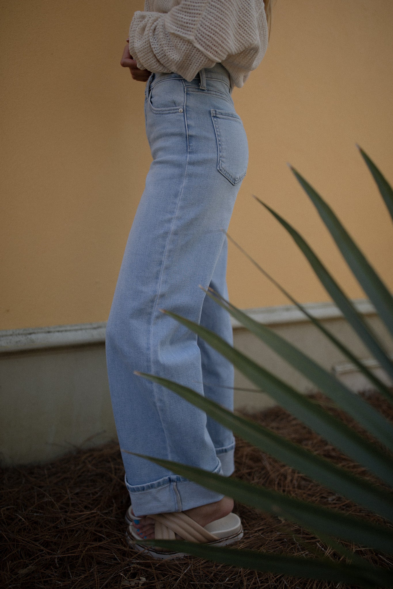 The Cuffed Palazzo Jeans