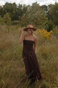 Cortney Corset Dress (brown)