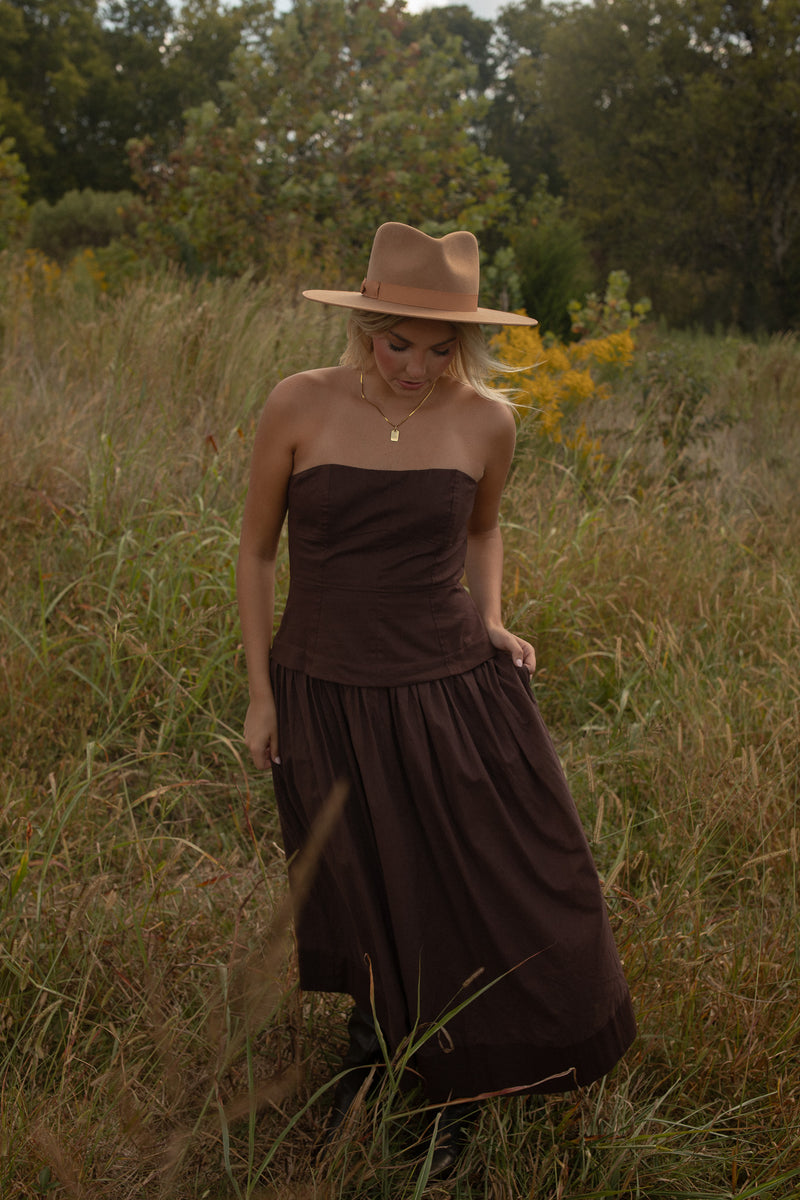 Cortney Corset Dress (brown)