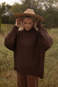 Monroe Checkered Sweater (chocolate)