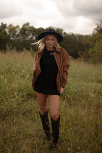 The Reverie Suede Jacket (dune)