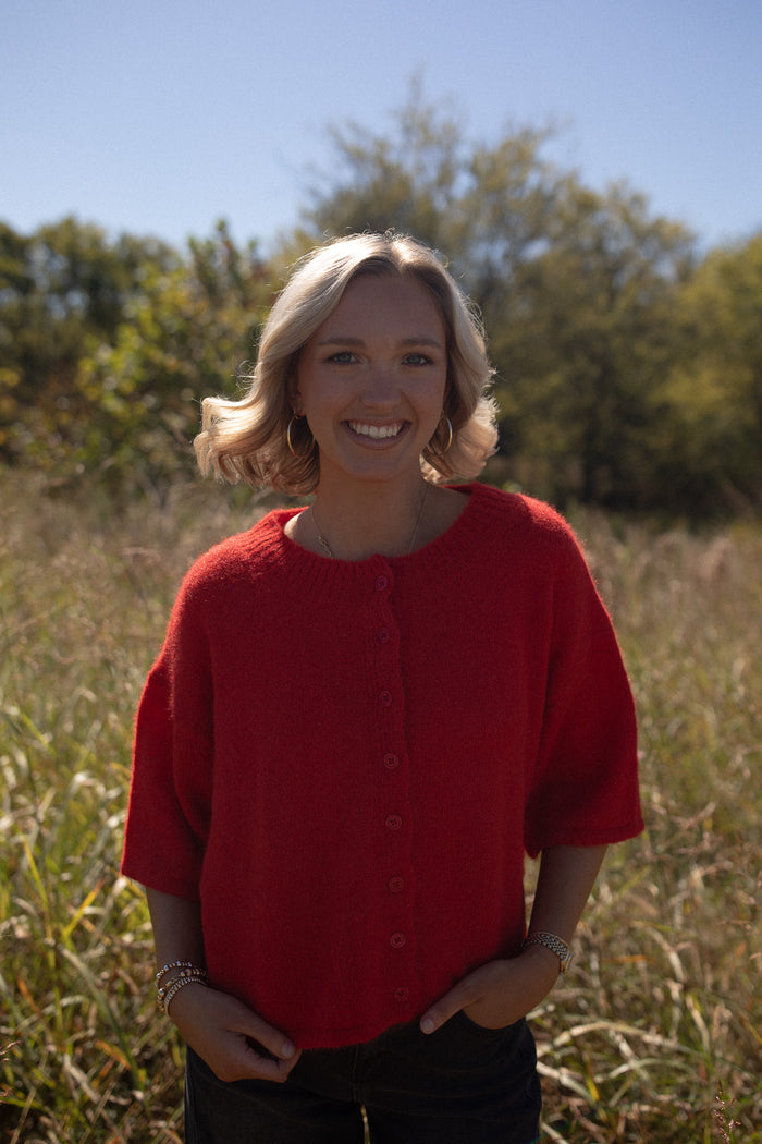 The Penny Cardigan (red)