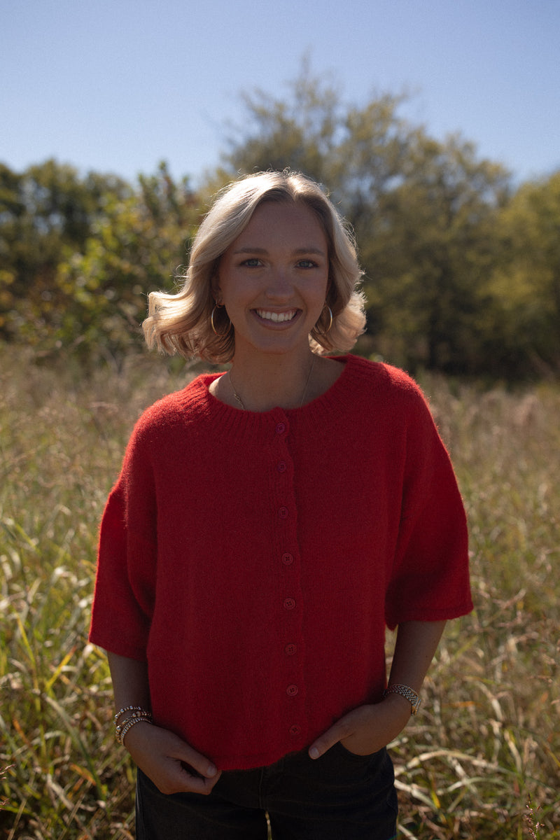 The Penny Cardigan (red)