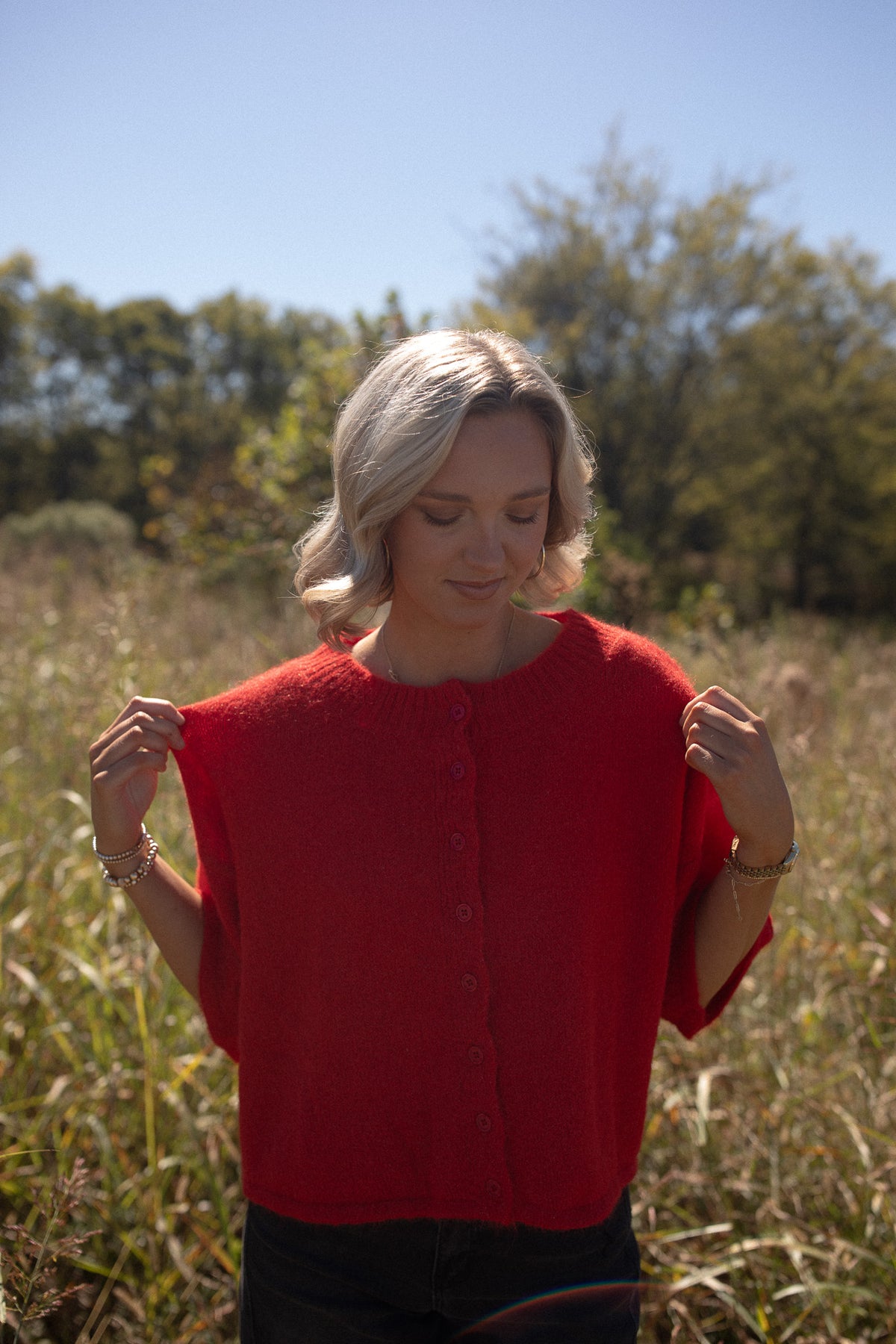 The Penny Cardigan (red)