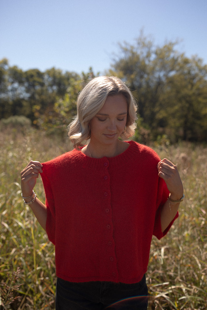 The Penny Cardigan (red)