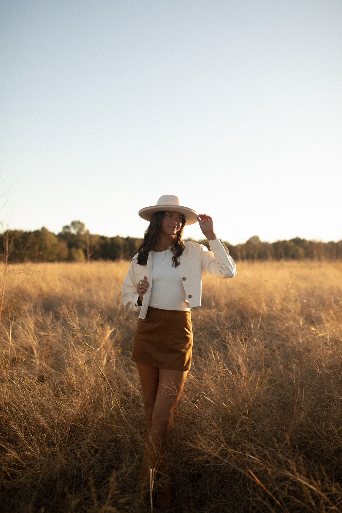 Porter Faux Leather Jacket (ivory)