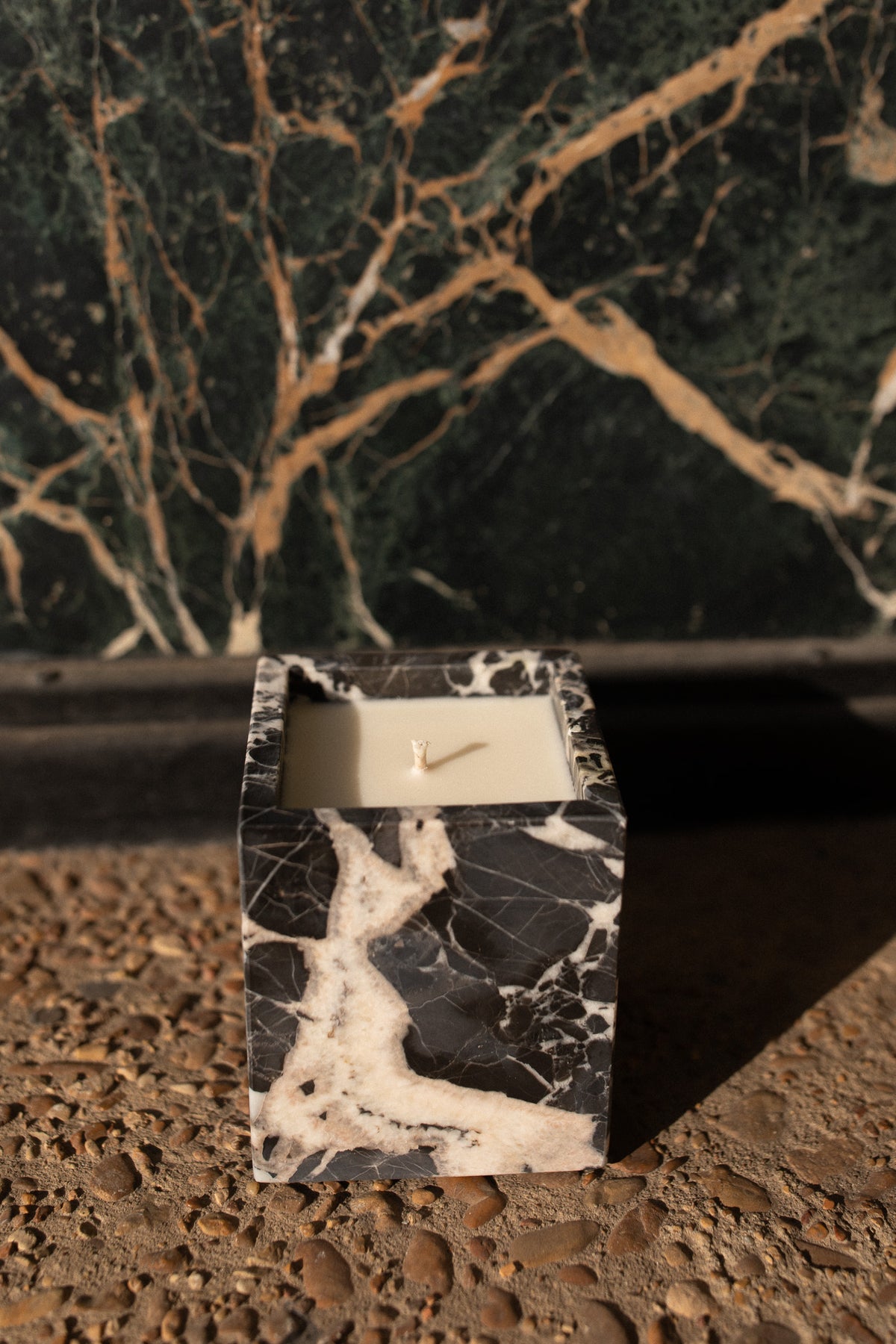Black Marble Candle
