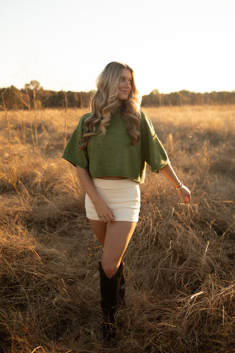 Eleanor Sweater Top (olive)