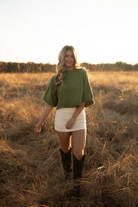 Eleanor Sweater Top (olive)
