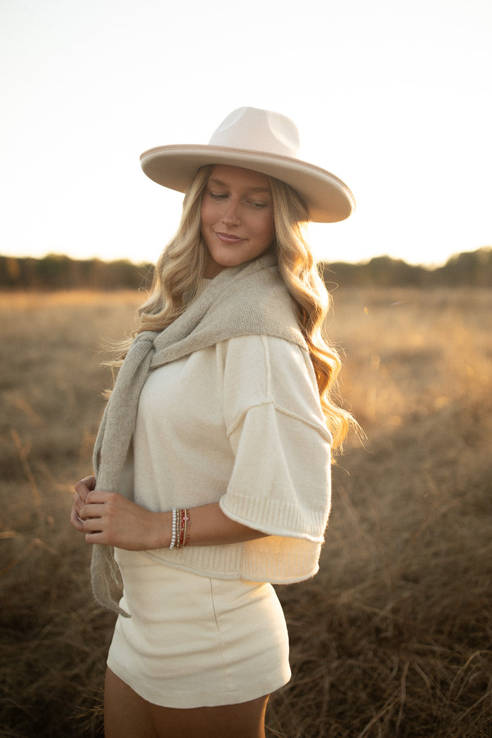 Eleanor Sweater Top (ivory)
