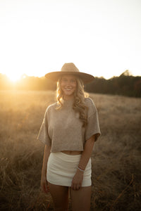 Twill Mini Skort (cream)