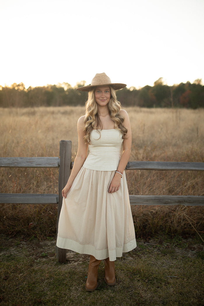 Cortney Corset Dress (ecru)