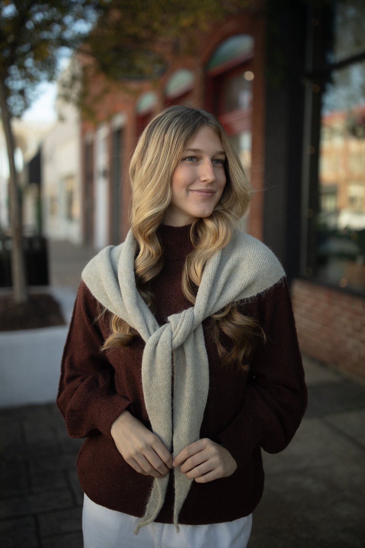 Westover Triangle Scarf (stone)