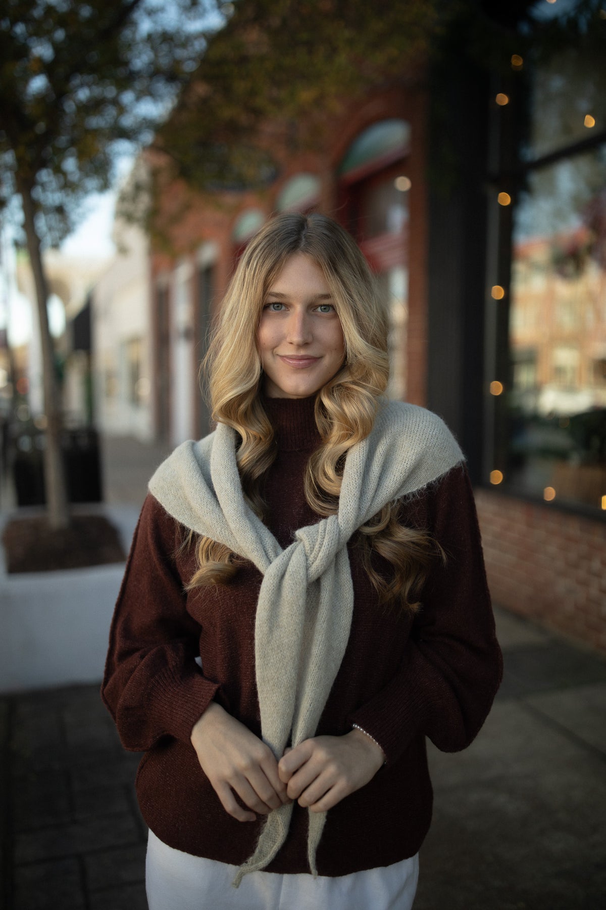 Westover Triangle Scarf (stone)