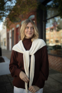 Westover Triangle Scarf (cream)