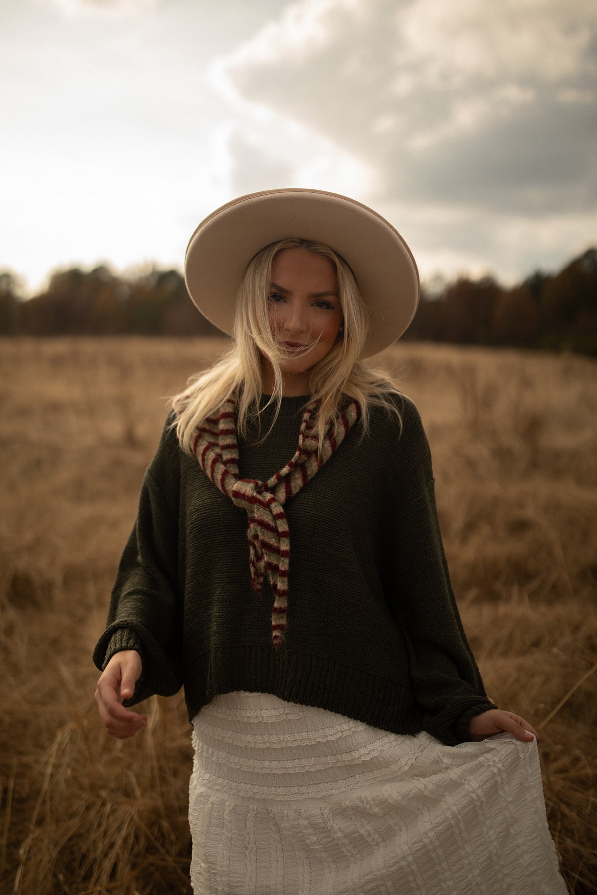 Oversized Balloon Sleeve Sweater (Olive)