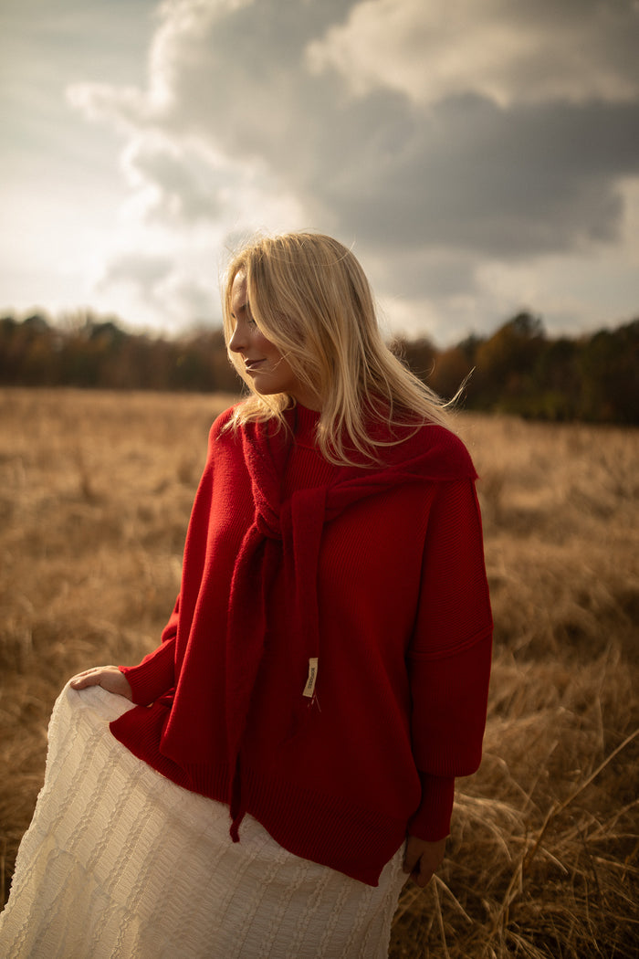 The Oliver Sweater (ruby)