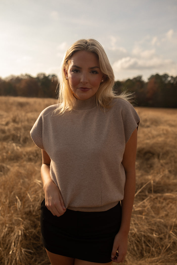 Classic Mockneck Top (h mocha)