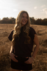 Classic Mockneck Top (mahogany)