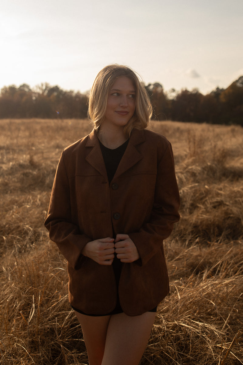 Whiskey Suede Blazer
